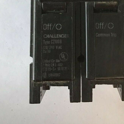 CHALLENGER C2100B CIRCUIT BREAKER 120/240VAC 2POLE 1