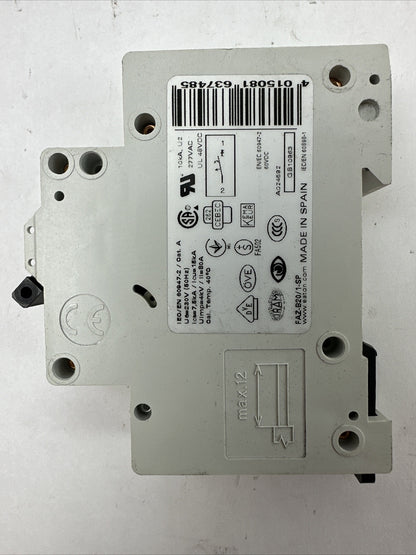EATON FAZ-B20/1-SP CIRCUIT BREAKER 20A 230/400VAC 240/415VAC 1POLE1