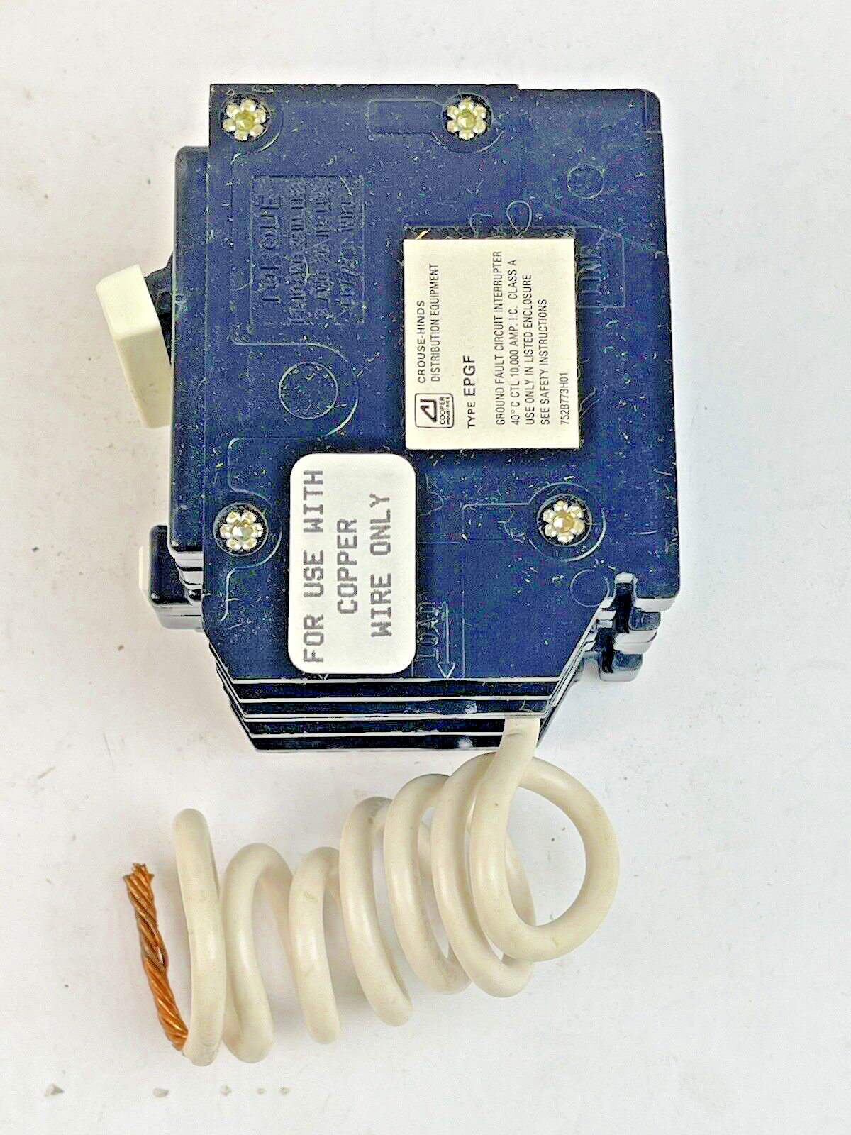 CROUSE-HINDS - EP240GF - 1" PER POLE, 40 A, 240 VAC-GROUND FAULT CIRCUIT BREAKER5