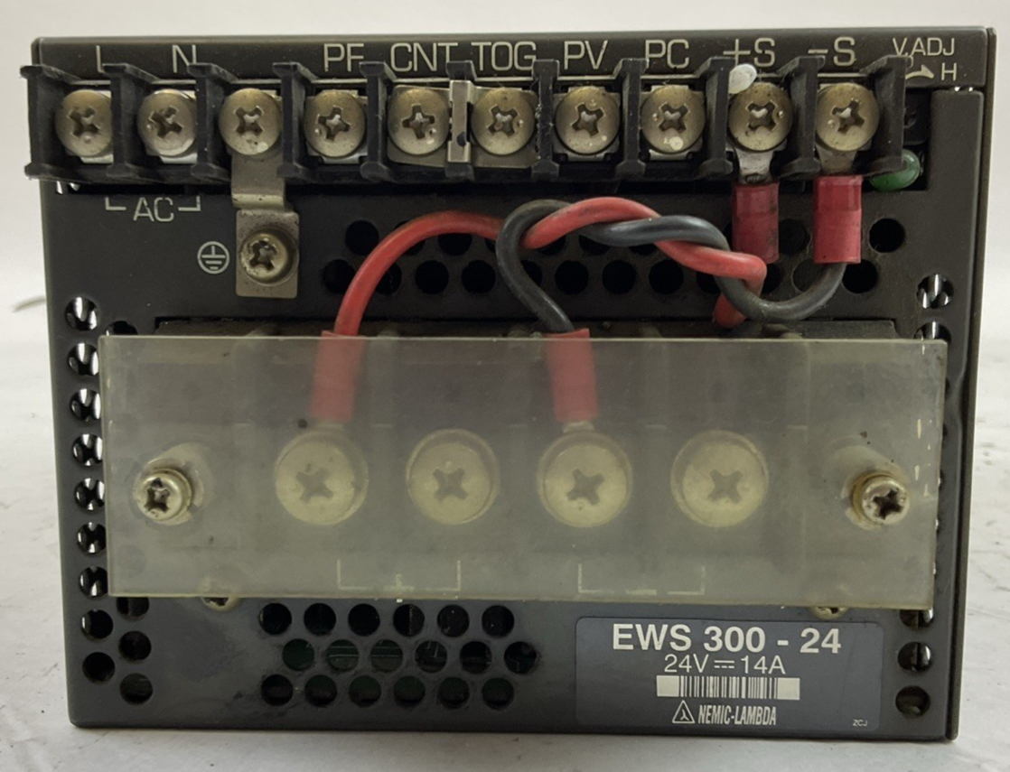 NEMIC-LAMBDA EWS 300-24 POWER SUPPLY 24VDC 14A INPUT 100-120/200-240VAC 8/4A0