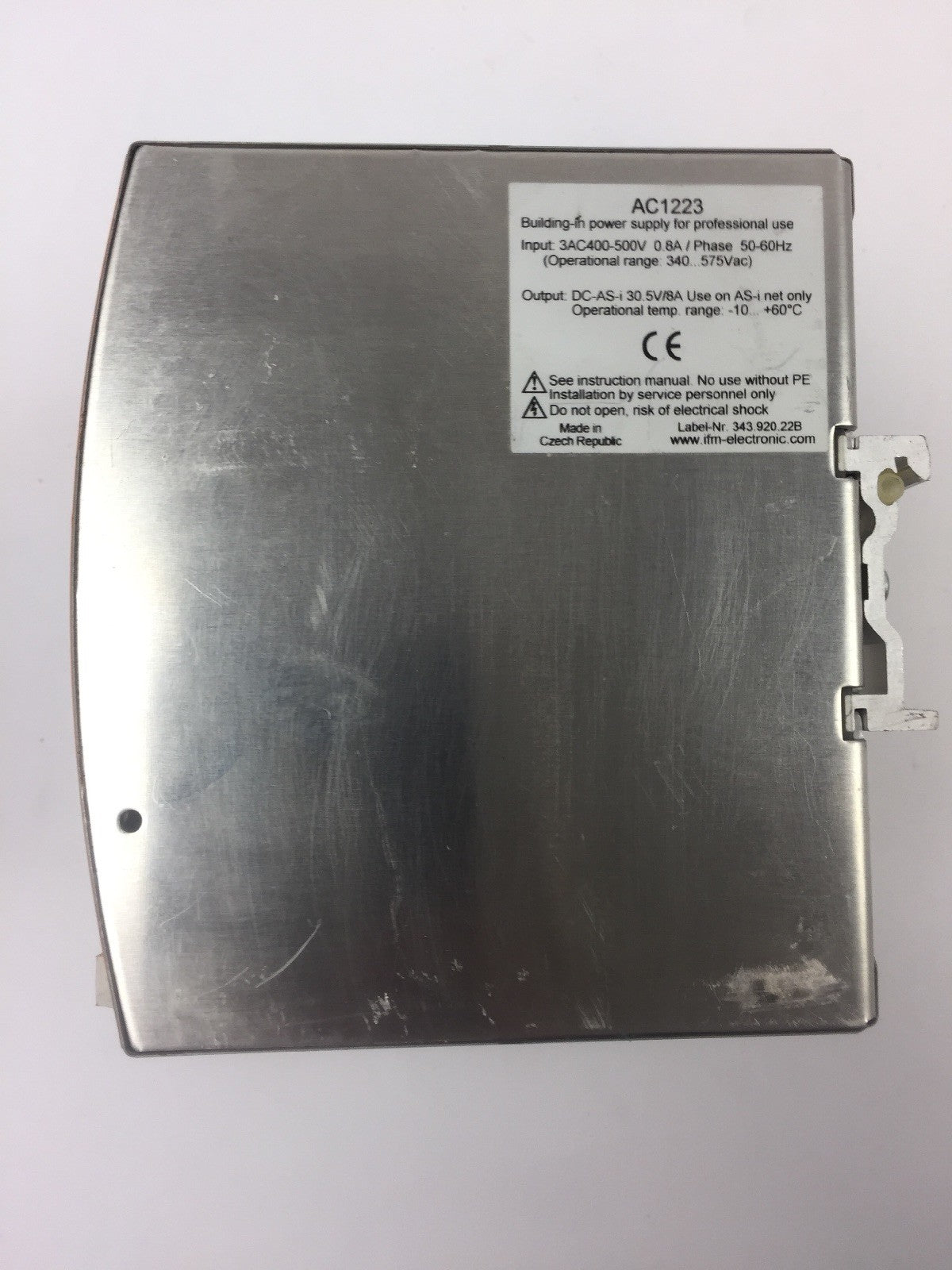 IFM AC1223 POWER SUPPLY INPUT 3AC400-500V 0.8A/PHASE OUTPUT DC-AS-i 30.5V/8A2