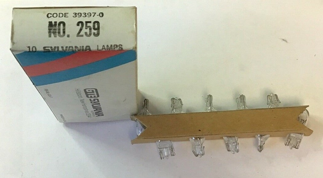 SYLVANIA NO. 259 REPLACEMENT BULBS PACK OF TEN(10) 39397-00