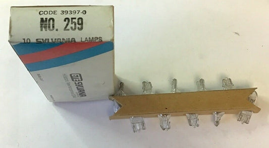 SYLVANIA NO. 259 REPLACEMENT BULBS PACK OF TEN(10) 39397-00