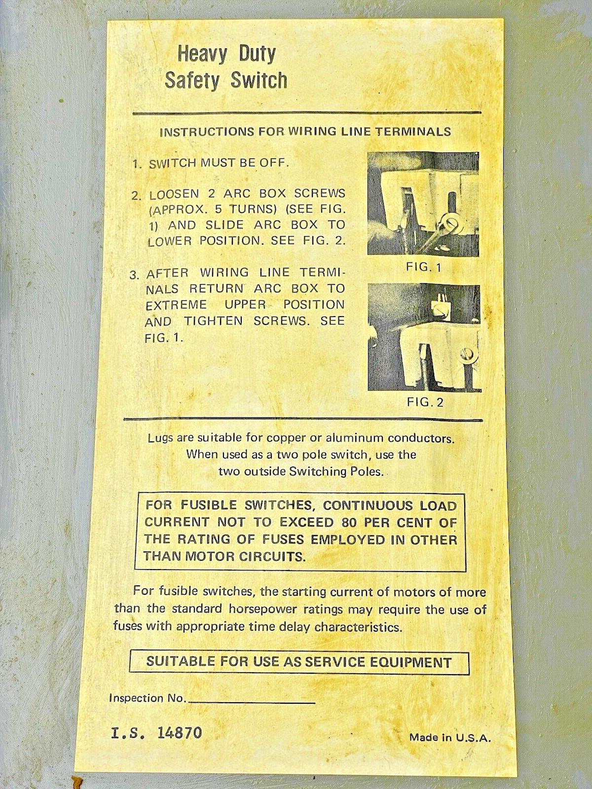 ARROW-HART - AS362 JL - SAFETY SWITCH - 100 A, 600 VAC3