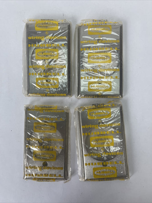 HUBBELL 9353 SINGLE PLATES STAINLESS STEEL (LOT OF 4)0