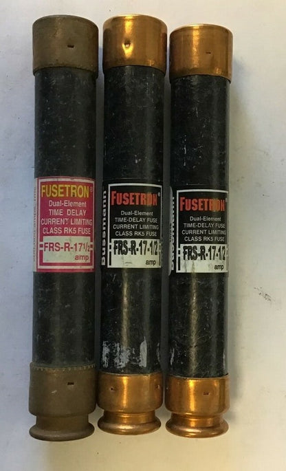 BUSSMANN FRS-R-17-1/2 FUSETRON DUAL-ELEMENT CLASS RK5 ***LOTOF3***0