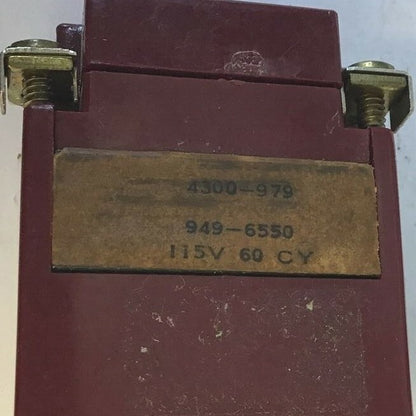  REES 4300-979 SELECTOR KNOB 949-6550 WHITE KNOB 115V 60CY1