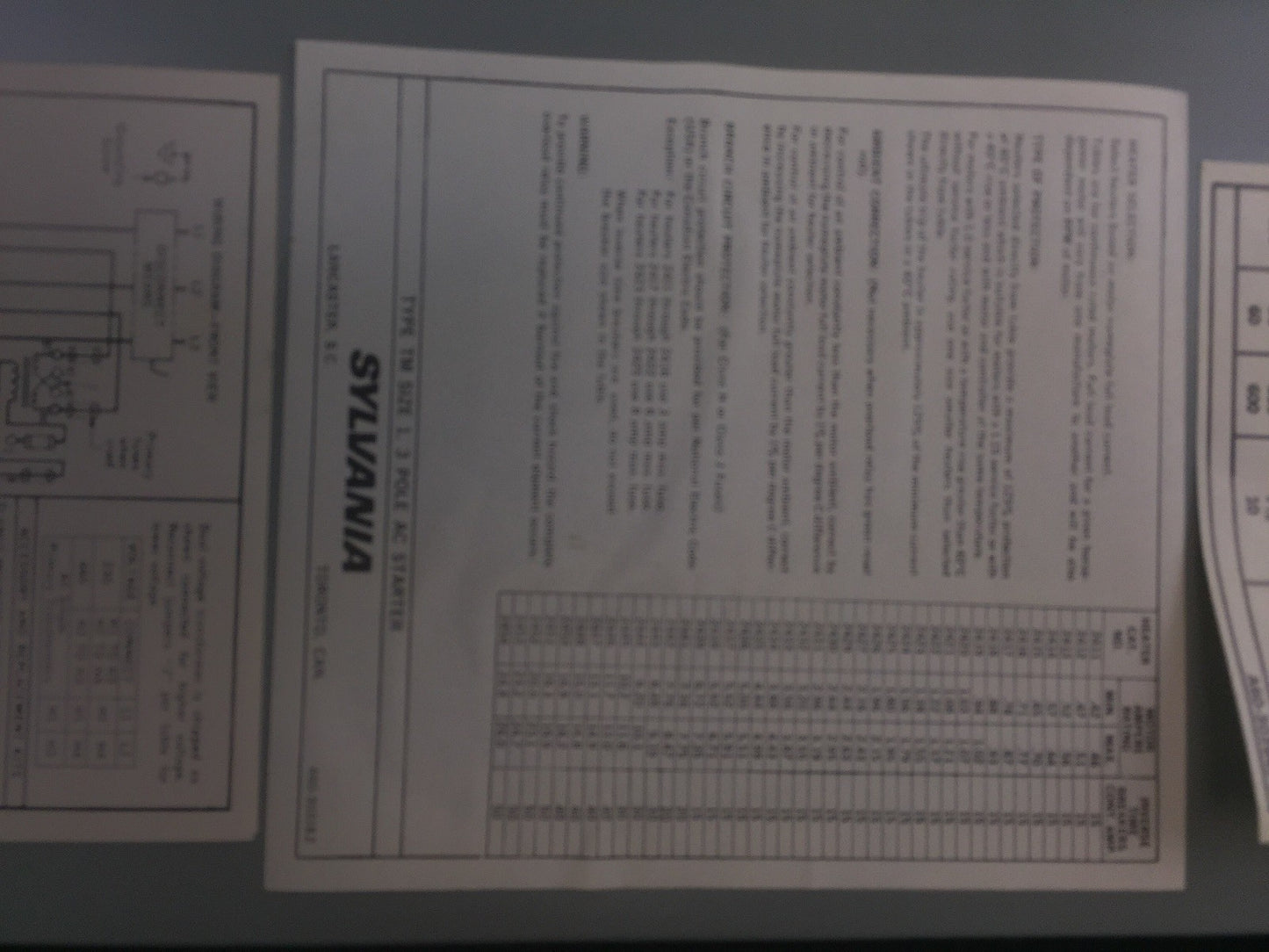 SYLVANIA T18AB31603-T46L A.C. MAGNETIC COMBINATION STARTER 30A 600V COIL 110-1205