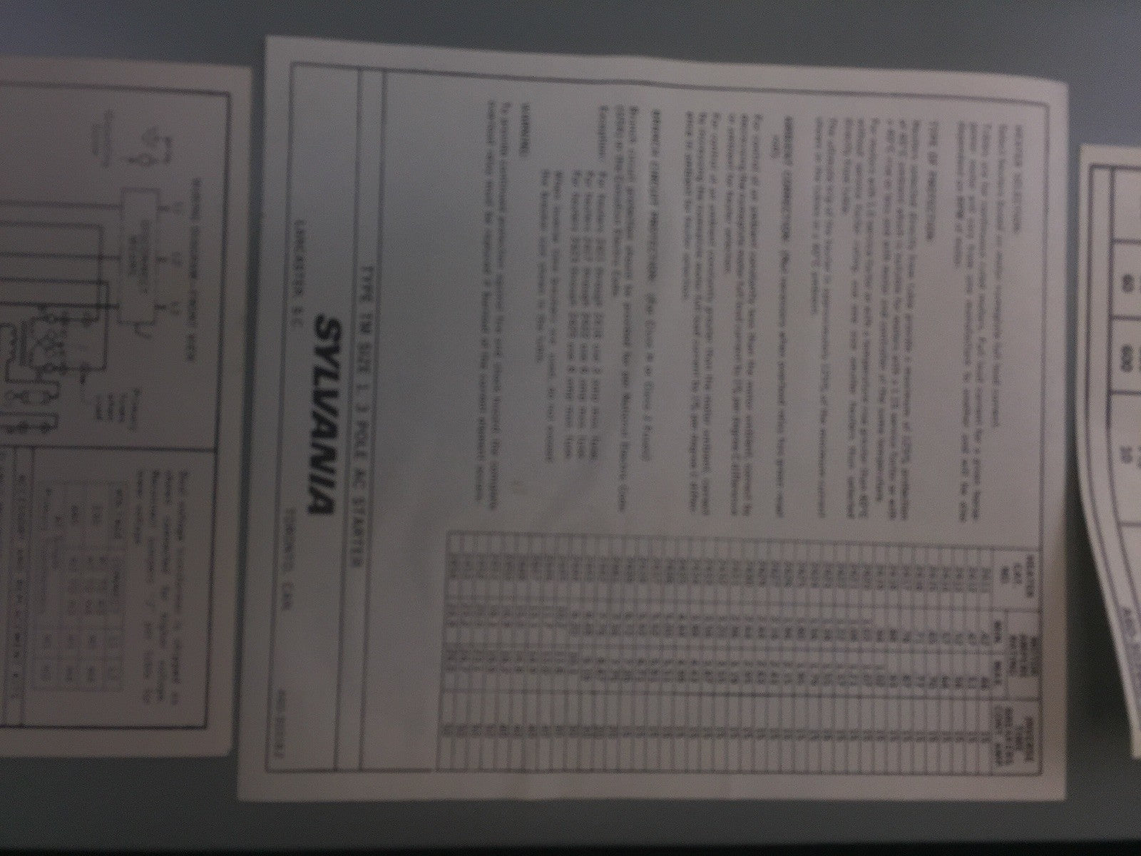 SYLVANIA T18AB31603-T46L A.C. MAGNETIC COMBINATION STARTER 30A 600V COIL 110-1205