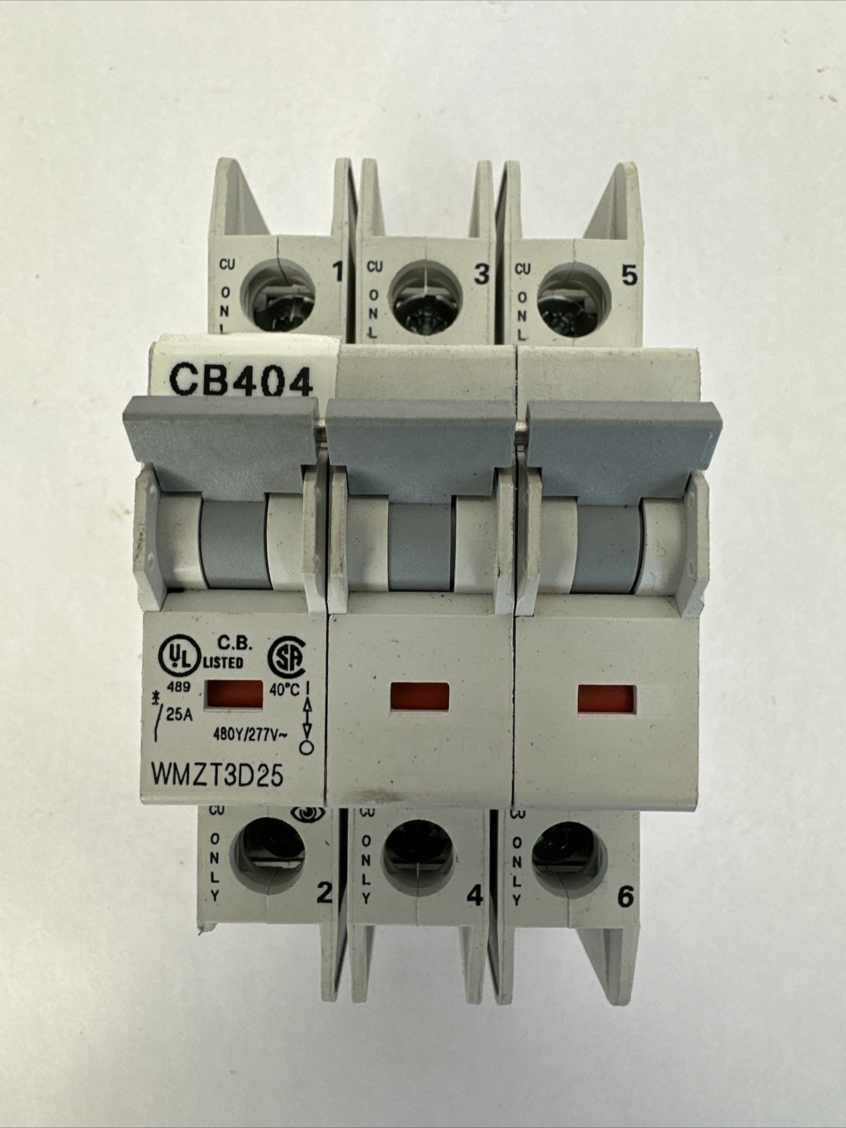 EATON WMZT3D25 CIRCUIT BREAKER 25A 480Y/277VAC 3POLE0