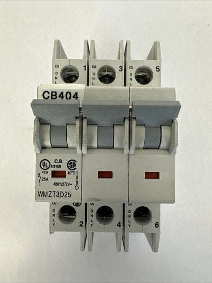 EATON WMZT3D25 CIRCUIT BREAKER 25A 480Y/277VAC 3POLE0