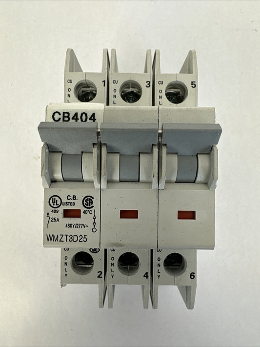 EATON WMZT3D25 CIRCUIT BREAKER 25A 480Y/277VAC 3POLE0