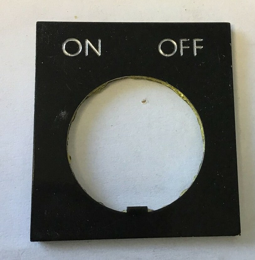 UNBRANDED LEGEND PLATE ON/OFF***LOTOF15***1