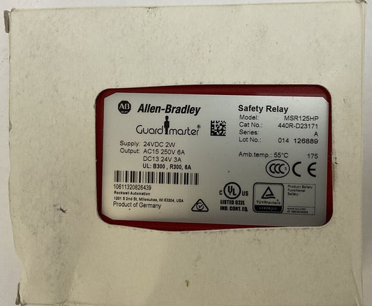 ALLEN BRADLEY 440R-D23171 SERIES A GUARD MASTER SAFETY RELAY MSR125HP0