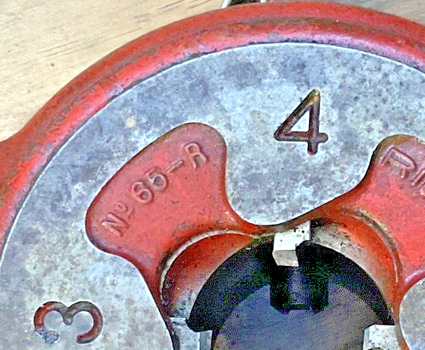 RIDGID 65-R  PIPE THREADER RECEDING PADDLE DIE HEAD 1"-2" W/ HANDLE5