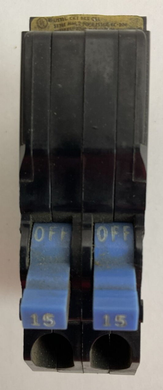 MURRAY / ARROW HART MM1515 TWIN 2POLE CIRCUIT BREAKER 15/15AMP 120/240VAC0