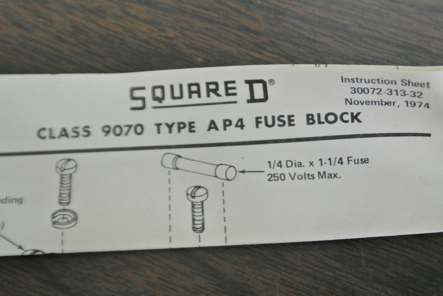 LOT of 6 / SQUARE D CLASS 9070 / AP-4 FUSE BLOCK / 250V / NEW SURPLUS5