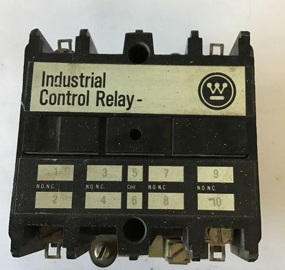 WESTINGHOUSE 766A023G01 INDUSTRIAL CONTROL RELAY 10A 600VAC0