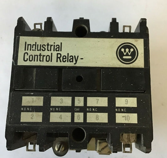 WESTINGHOUSE 766A023G01 INDUSTRIAL CONTROL RELAY 10A 600VAC0