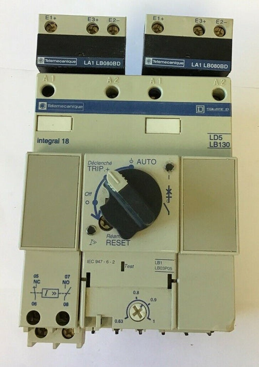 TELEMECANIQUE LD5 LB130 / LA1 LB080B0 REVERSING STARTER INTEGRAL 180