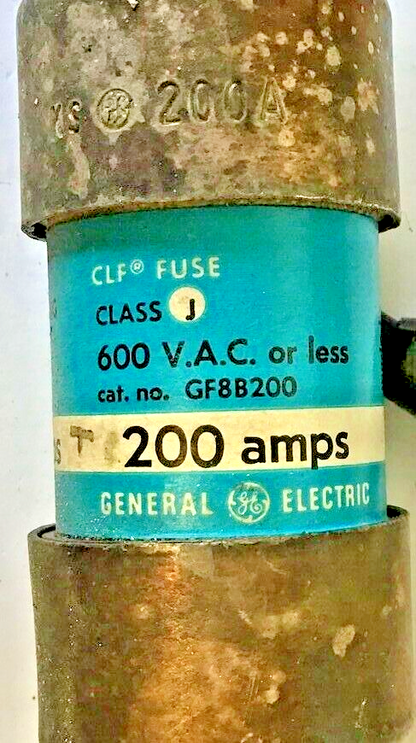 GENERAL ELECTRIC GF8B200 FUSE CLASS J 200AMPS 600VAC1