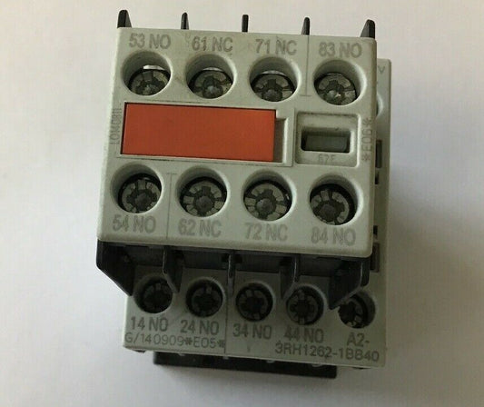 Siemens 3RH1262-1BB40 CONTACT Relay 24VDC Coil W/ 3RH1911-1GA22-3AA1 Aux.Contact0