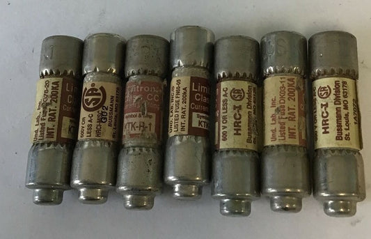 BUSSMANN LIMITRON KTK-R-1 FUSE 1AMP 600VAC 200KA ***LOTOF7***0