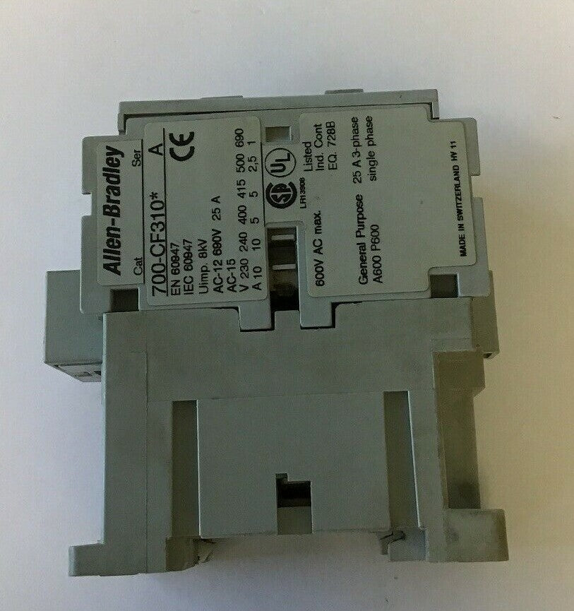 ALLEN BRADLEY 700-CF310* CONTROL RELAY 600VAC 25A1