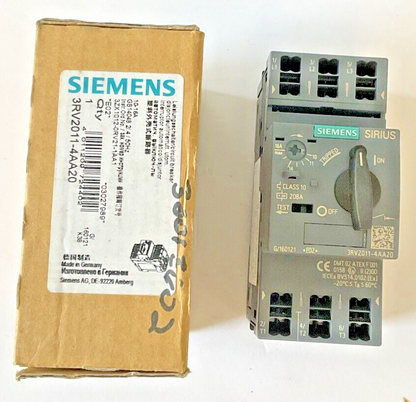 SIEMENS 3RV2011-4AA20 MOTOR CONTROL 10-16A 50HZ0