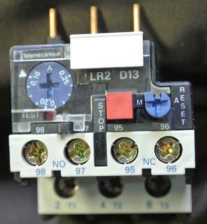 TELEMECANIQUE LR2D1302 - THERMAL OVERLOAD RELAY - 0.16-0.25A - NEW SURPLUS0
