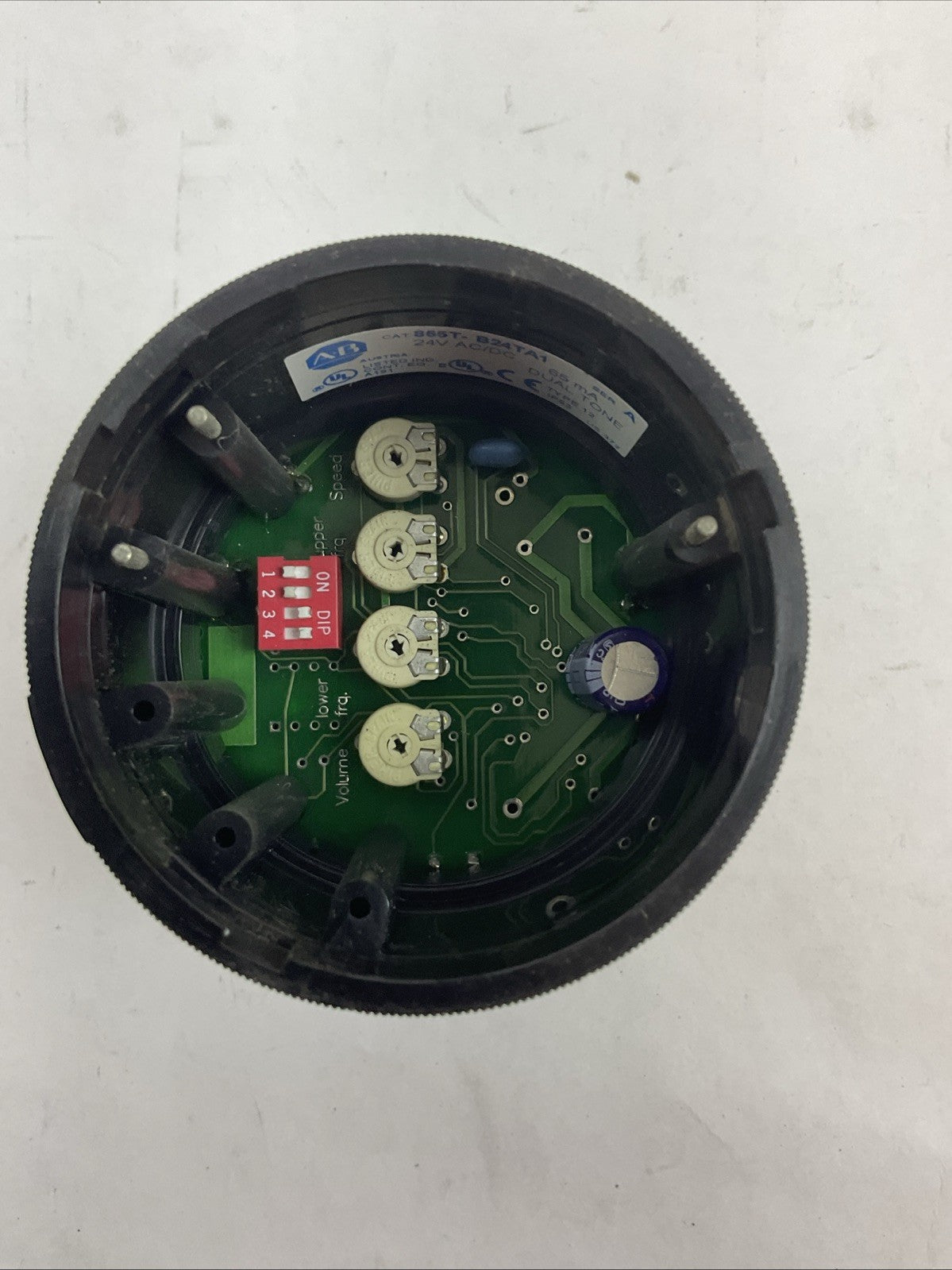 ALLEN BRADLEY 855T-B24TA1 SER A 24V SIREN SOUND MODULE FOR STACK LIGHT DUAL TONE6