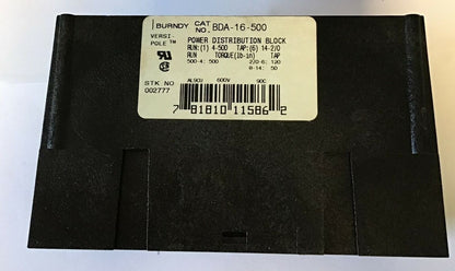 BURNDY BDA-16-500 POWER DISTRIBUTION BLOCK VERSI-POLE 1