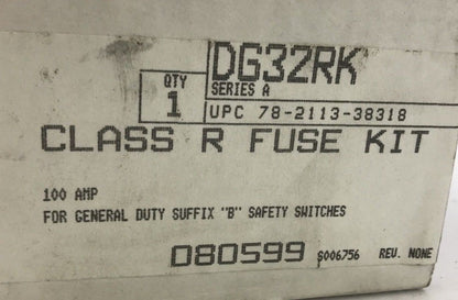 Eaton Cutler Hammer DG32RK Class R Fuse Kit - 100 Amp, 240 V (NEW SURPLUS)1