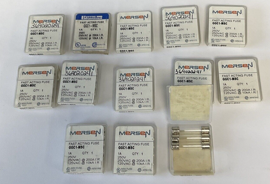 MERSEN/FERRAZ SHAWMUT GGC1-MSC 1A FUSES 250VAC****LOTOF58FUSES*****0