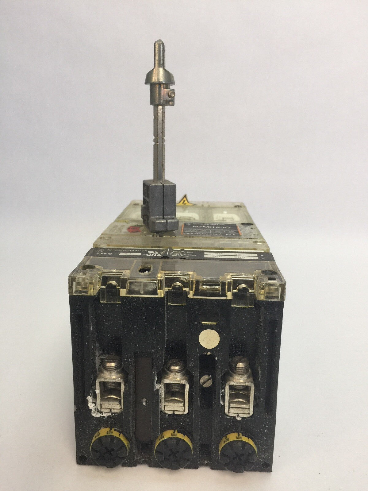KLOCKNER MOELLER NZMH6-63 CIRCUIT BREAKER 600VAC 63A ZM6-40-CNA THERMAL TRIP 3