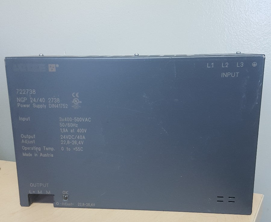 LUTZE NGP 24V 40A DC POWER SUPPLY DIN41752 7227380