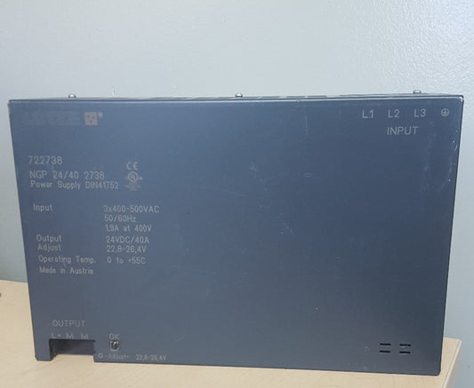 LUTZE NGP 24V 40A DC POWER SUPPLY DIN41752 7227380
