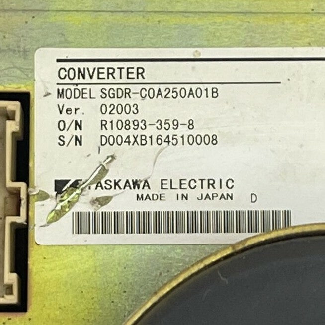 YASKAWA SGDR-C0A250A01B CONVETER VER 020031