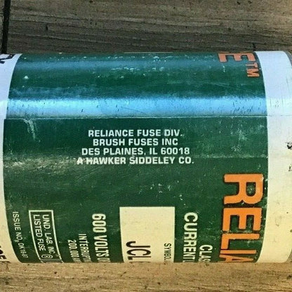 RELIANCE JCL 600 600V FUSE CLASS J CURRENT LIMITING FUSE3