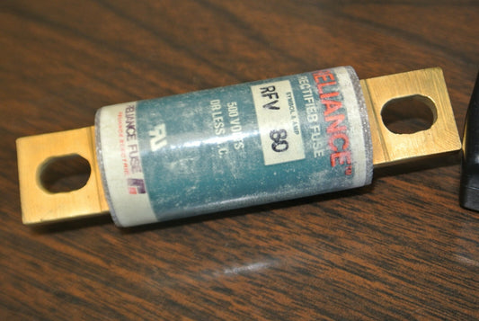 RELIANCE RFV80 RECTIFIER FUSE / 80A / 500V / NEW SURPLUS / EACH / RFV 800