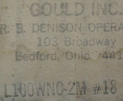 R.B. DENISON L100WNC-2M LIMIT SWITCH 600V MAX GOULD / TELEMECANIQUE NEW SURPLUS1