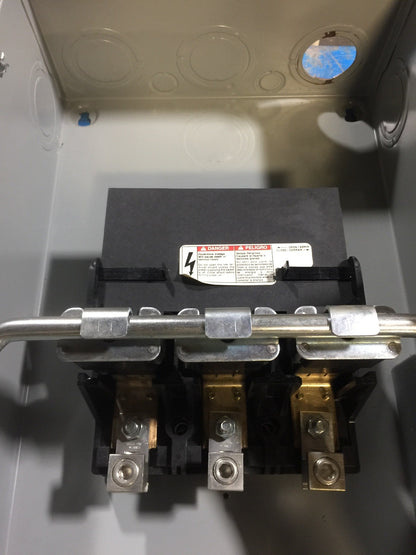 MURRAY GU324 SAFETY SWITCH 240 VAC 250 VDC 200 AMP 60 MAX HP 3 PHASE TYPE 17