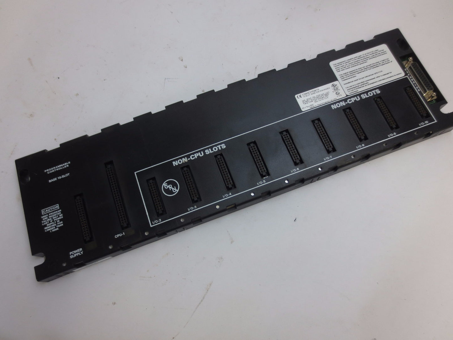 GE FANUC IC693CHS391N 10-SLOT BASE - EMI ENHANCED - CPU, POWER SUPPLY SLOTS0