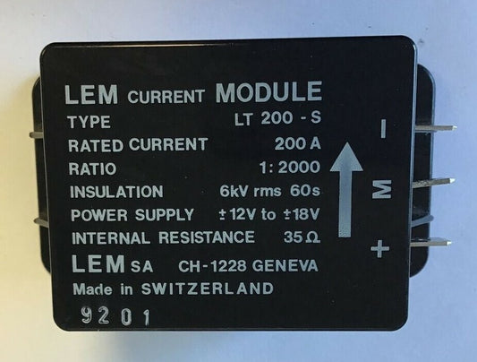 LEM LT 200-S CURRENT MODULE 200A 12V-18V 35OHMS0