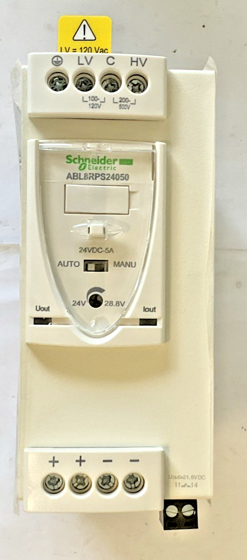 SCHNEIDER ELECTRIC ABL8RPS24050 POWER SUPPLY MODICON 940561 24VDC 5A 500VAC7