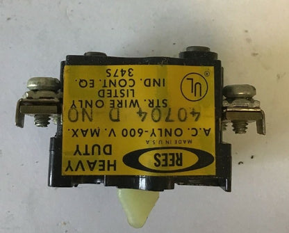 REES 40705 D NO AUXILIARY CONTACT 600VAC ***LOTOF2***4