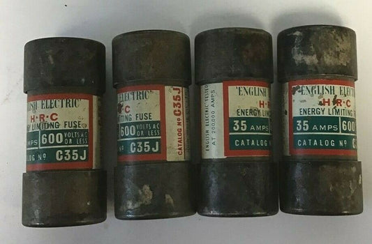ENGLISH ELECTRIC C35J ENERGY LIMITING FUSE 35A 600VAC ***LOTOF4***0
