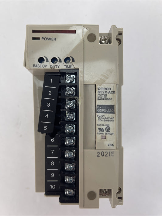 OMRON G3PX-220EUN POWER CONTROLLER LOAD: 100/110VAC 200/220VAC 20A INPUT 5-24VDC0