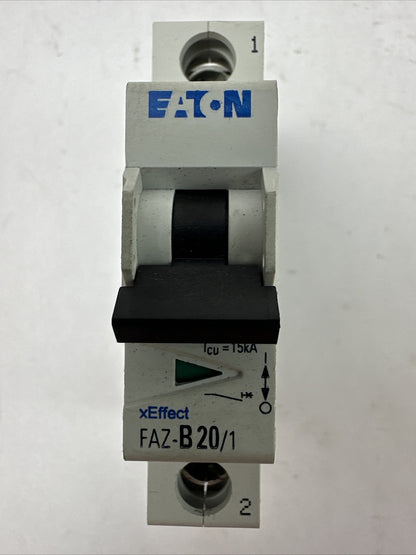 EATON FAZ-B20/1-SP CIRCUIT BREAKER 20A 230/400VAC 240/415VAC 1POLE0