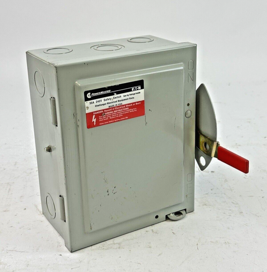 EATON - G321NFK - POWER MASTER SAFETY SWITCH - 30A/ 240VAC/ 3 POLE/ TYPE 10
